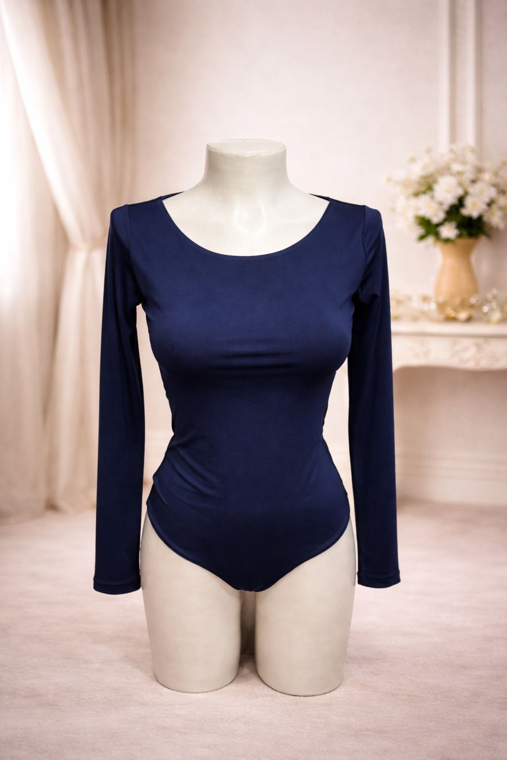 Body Elegante Cuello Redondo Manga Larga - Comodidad y Estilo