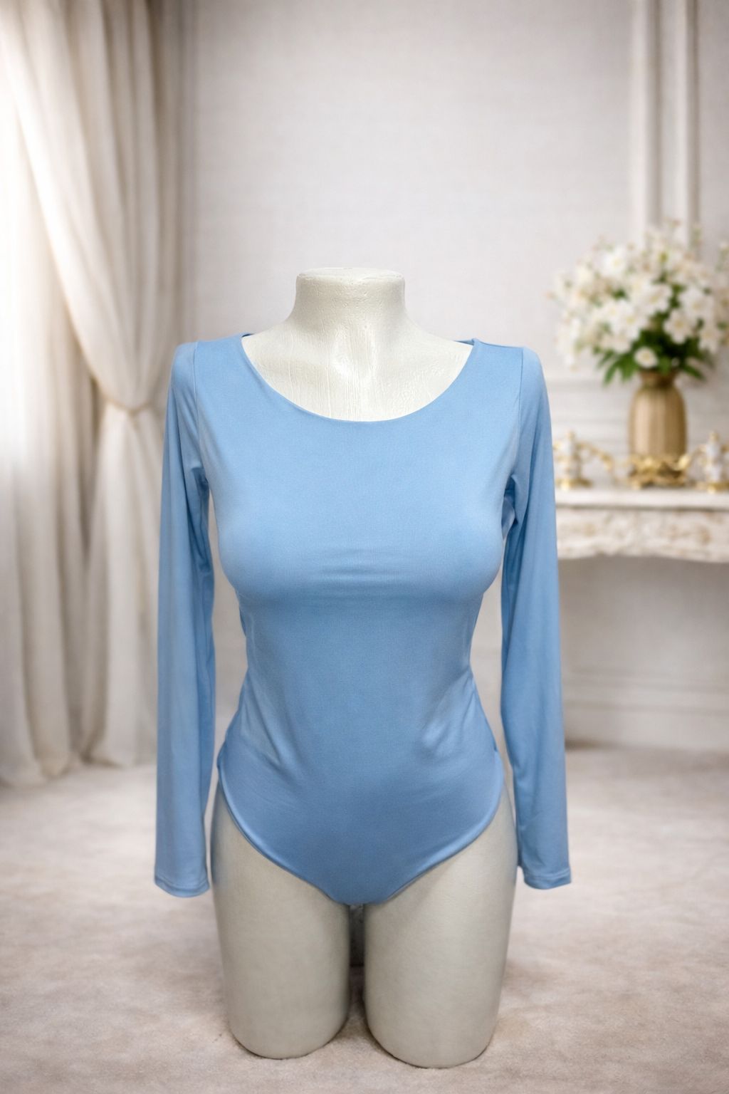 Body Elegante Cuello Redondo Manga Larga - Comodidad y Estilo